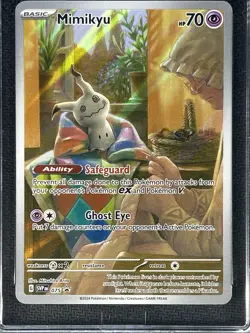 2024 Pokemon Paldean Fates ** MIMIKYU ** 075 ETB Promo Black Star 💎TAG 8💎 - Image 2