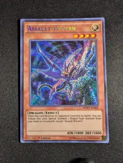 Yugioh - Assault Wyvern MVP1-ENS03 1st Secret Rare NM - Image 1
