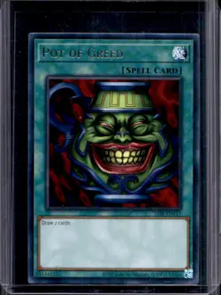 2023 Yu-Gi-Oh! Blue-Eyes White Dragon 25th Pot Greed #LOB-EN119 - Image 1