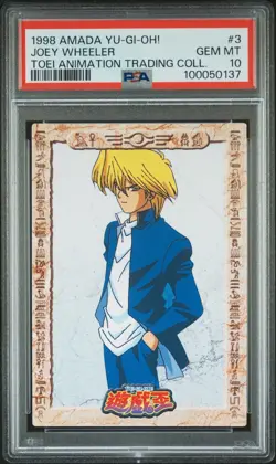 1998 AMADA YU-GI-OH! TOEI ANIMATION TRADING COLL #3 JOEY WHEELER PSA 10 - Image 1