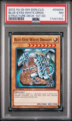 2012 YU-GI-OH! DRAGONS COLLIDE STRUCTURE DECK BLUE-EYES WHITE DRAGON PSA 7 - Image 1