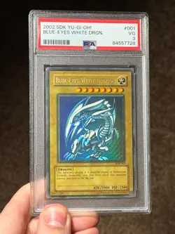 Blue Eyes White Dragon SDK-001 Ultra Rare SATURATED FADE Yugioh PSA 3 *728 - Image 3