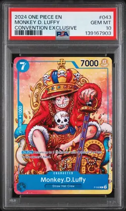 2024 One Piece Monkey D. Luffy Convention Exclusive PROMO P-043 PSA 10 - Image 1