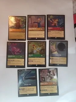 Disney Lorcana Lot x8 COLD FOILS Uncommon NM - Image 1