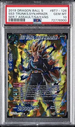 2019 DRAGON BALL SUPER CARD GAME #BT7-126 SS3 TRUNKS, SAIYAN HARMONIZER PSA 10 - Image 1