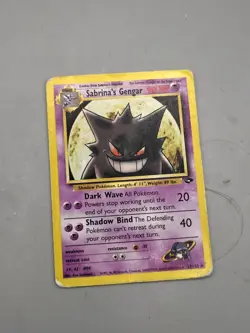 Pokemon Card TCG Sabrina's Gengar 29/132 Gym Challenge Rare Heavily Played WoTC - Image 1