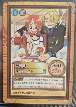 BANDAI One Piece Hyper Battle NAMI SANJI SCARCE C80 EARLY CARD VINTAGE LUFFY - Image 1