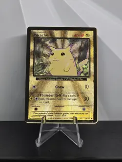 Pokemon TCG Celebrations Pikachu Gold Metal Card 58/102 25th Anniversary - Image 1