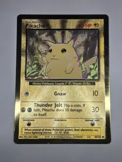 Pokemon TCG Celebrations Pikachu Gold Metal Card 58/102 25th Anniversary - Image 3