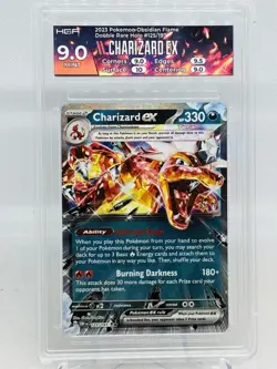 Pokemon TCG Charizard EX Obsidian Flames Holo Ultra Rare Card 125/197 HGA 9 - Image 1