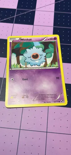 Pokemon TCG Woobat 50/114 Black & White Regular Card - Image 1
