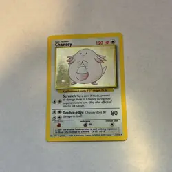 Pokemon TCG Chansey Holo Rare Card Base Set 3/102 - Image 1