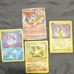Pokemon TCG Wizards Card Lot Victini Dark Vaporeon Jolteon Primeape - Image 1