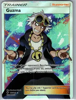 Guzma (Full Art) 143/147 SM - Burning Shadows - Pokemon Card - LP - Image 1