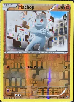 Machop 44/111 XY-Furious Fists Reverse Holo - Pokemon Card - Image 1
