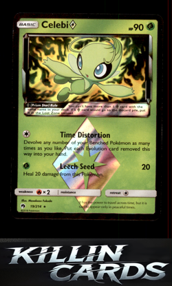 Celebi Prism Star 19/214 Pokemon Prism Rare SM - Lost Thunder Card NM - Image 1