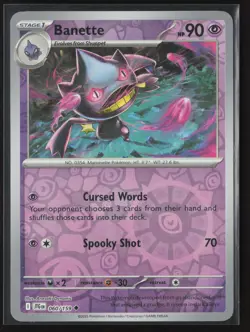 Banette Uncommon SV09: Journey Together 060/159 NM Pokemon Card Reverse Holo - Image 1