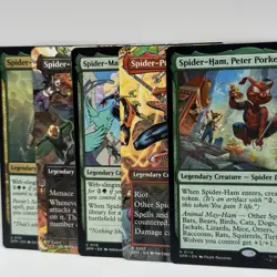 Lot of 5 MTG Universes Beyond: Spider-man Noir Punk Ham Porker India Spiderverse - Image 1