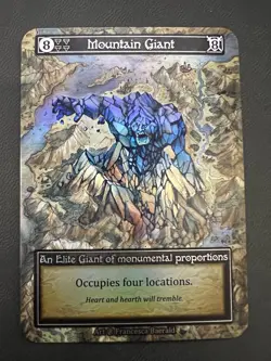 Sorcery: Contested Realm Beta Mountain Giant Elite Foil NM Unplayed Condition - Image 1