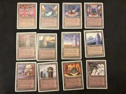 MTG Tron Land Set X4 EACH 4th Edition Urza's Mine Tower Power Plant NM - Image 1