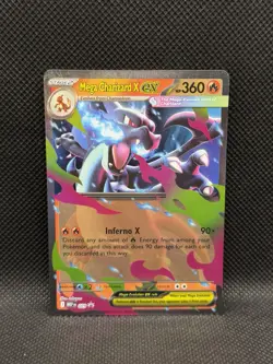 Mega Charizard X ex 029 PROMO BLACK STAR HOLO Mega Evolution Pokemon English - Image 3