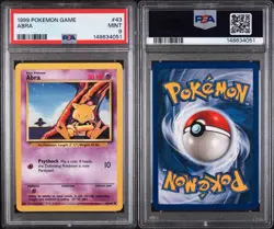 Pokemon TCG Base Set Abra 43 PSA 9 - Image 1