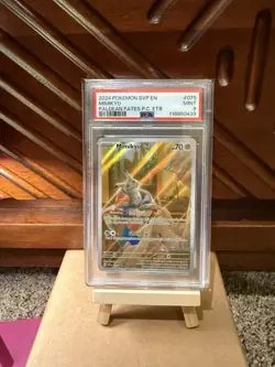 2024 POKEMON S&V PALDEAN FATES 075 MIMIKYU BLACK STAR PROMO P.C. STAMP -PSA 9 - Image 1