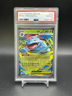 Mega Venusaur ex Pokemon Mega Evolution 003/132 PSA 10 Gem Mint Double Rare TCG - Image 3