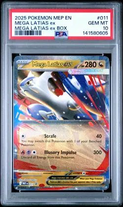 2025 POKEMON MEP EN-ME BLACK STAR PROMO MEGA LATIAS EX BOX MEGA LATIAS EX PSA 10 - Image 1