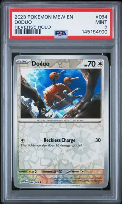 2023 POKEMON MEW EN-151 REVERSE HOLO #084 DODUO PSA 9 - Image 1