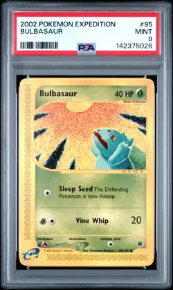 2002 POKEMON EXPEDITION #95 BULBASAUR PSA 9 - Image 1
