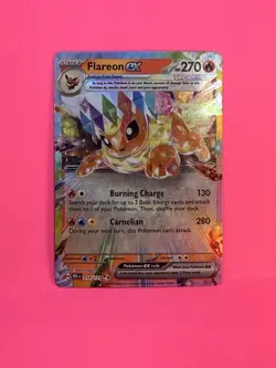 Pokemon TCG Flareon EX Double Rare Holo 014/131 Sv: Prismatic Evolutions 270 HP - Image 1