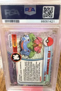 2000 Topps Chome VENUSAUR # 3 PSA - 10 POKEMON TV POP 189 - Image 2