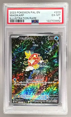122703462 Magikarp 2023 Pokemon Scarlet & Violet Paldea Evolved #203 PSA 6 - Image 1