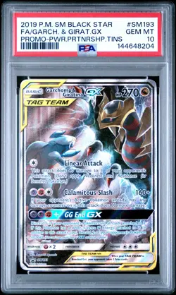 2019 POKEMON SM BLACK STAR PROMO #SM193 FULL ART/GARCHOMP & GIRATINA GX PSA 10 - Image 1