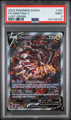 2022 POKEMON SWORD & SHIELD LOST ORIGIN #186 FULL ART/GIRATINA V PSA 9 - Image 1