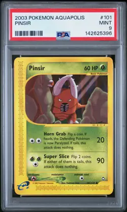 2003 POKEMON AQUAPOLIS #101 PINSIR PSA 9 - Image 1