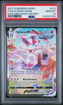 2021 POKEMON SWORD & SHIELD EVOLVING SKIES SECRET FULL ART/SYLVEON VMAX PSA 10 - Image 1