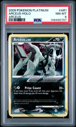 2009 POKEMON PLATINUM ARCEUS #AR1 ARCEUS-HOLO PSA 8 - Image 1