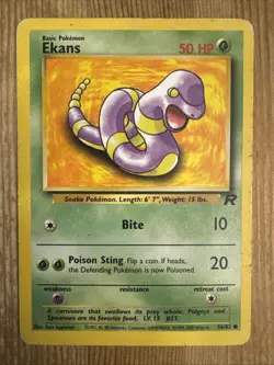 Pokemon TCG - Ekans 56/82 - Team Rocket Edition Common - DMG - Image 1