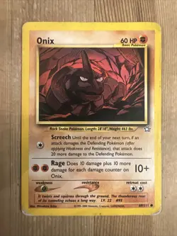 Onix 69/111 Common Unlimited Edition Neo Genesis Pokemon Vintage 2000 DMG - Image 1