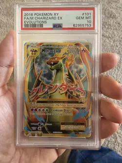 Pokemon M Charizard EX Evolutions 101/108 Full Art Ultra Rare Holo PSA 10 - Image 1
