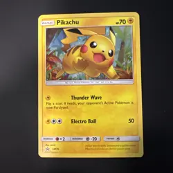 Pokemon 2017 Sun & Moon Pikachu SM76 Holo Promo FULL HOLO BLEED - Near Mint - Image 1