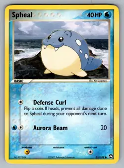 Spheal Common Power Keepers 65/108 Pokemon NM - Image 1