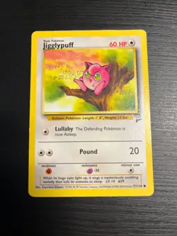 Jigglypuff 77/130 Common Base Set 2 Pokemon 2000 Vintage WOTC - Image 1