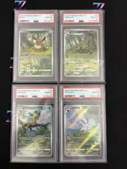 2025 Pokemon TCG Chinese Exclusive Gem Pack Vol. 2 CBB2C Eevee (4)Pcs Set PSA 10 - Image 1