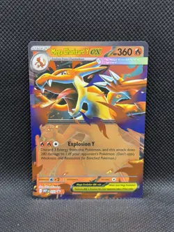 Mega Charizard Y ex 030 PROMO BLACK STAR HOLO Mega Evolution Pokemon TCG English - Image 3
