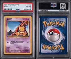 Pokemon TCG Base Set Abra PSA 8 - Image 1