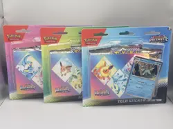 Pokemon TCG Prismatic Evolutions 3-Booster Tech Sticker Collection Lot of 3 - Image 1