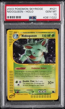 2003 POKEMON SKYRIDGE #H21 NIDOQUEEN-HOLO PSA 10 - Image 1